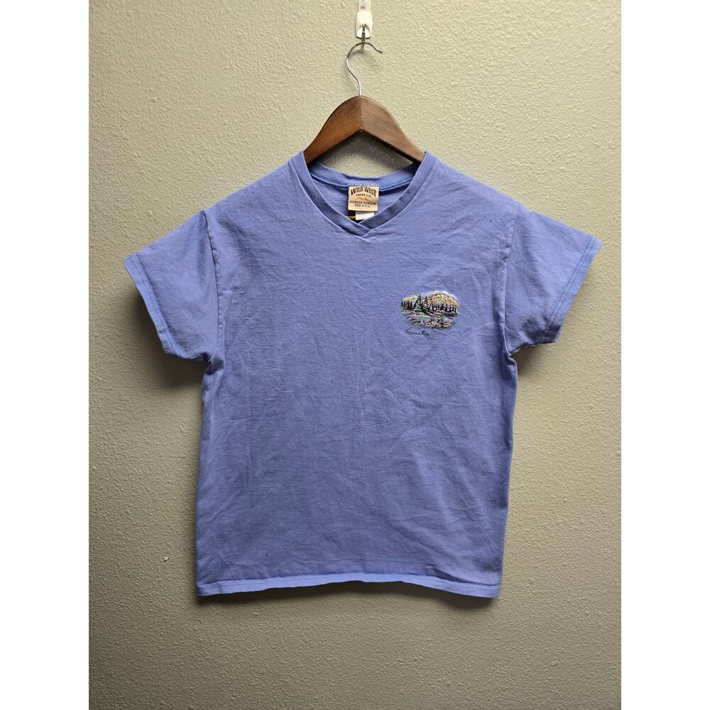 Vintage Wild West Shirt Co Eureka Montana Blue Graphic Tee Medium